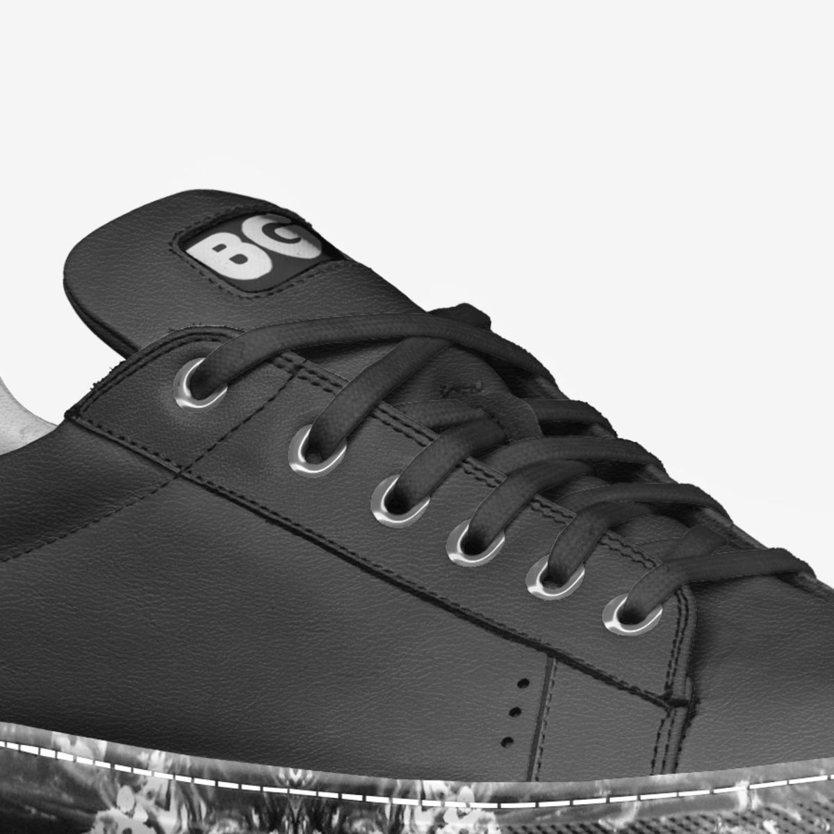 Black Classica custom made in Italy shoes by Being Great Every Day | Detail view