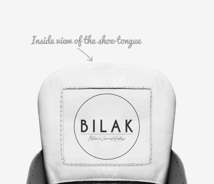 BILAK custom made in Italy shoes by Fiona Le | Tongue view