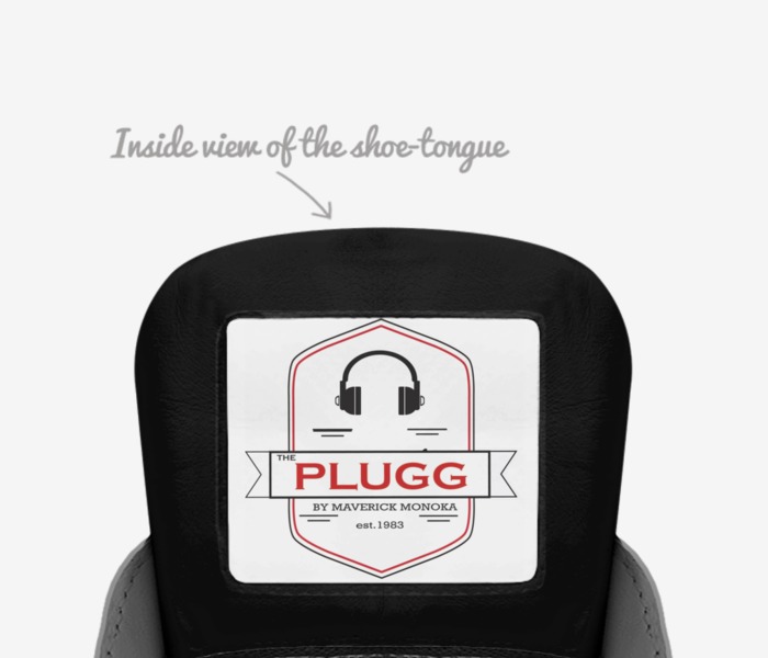 PLUGG custom made in Italy shoes by Maverick Monoka | Tongue view