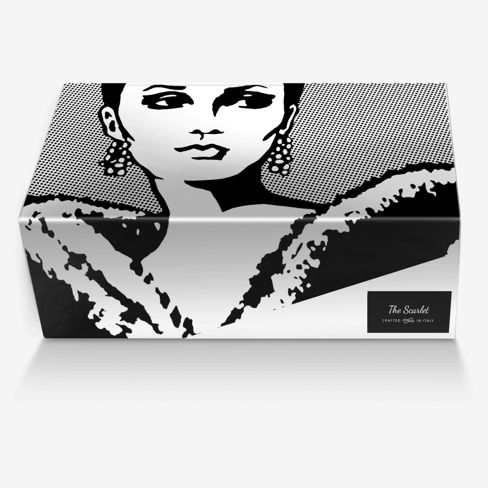 Scarlet custom made in Italy shoes by Kitten Mew | Box view