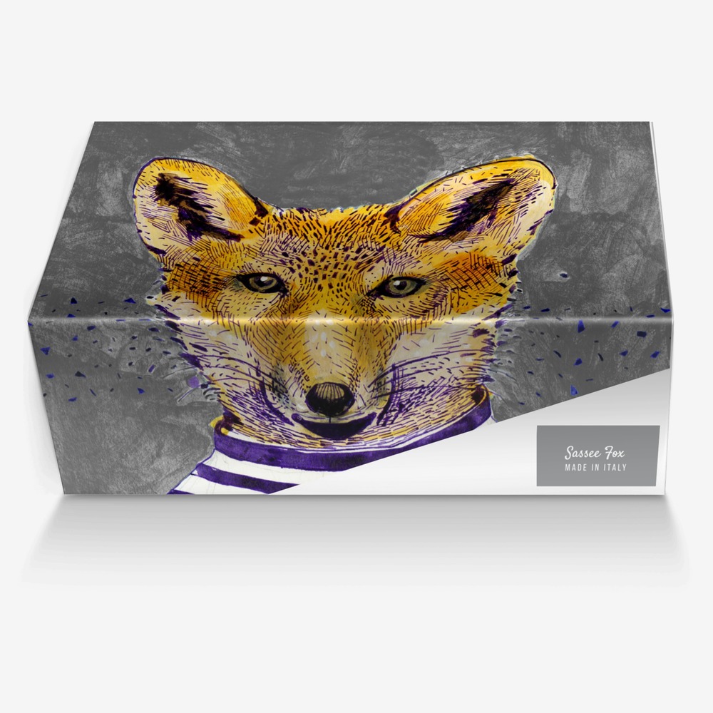 Sassee Fox 2 custom made in Italy shoes by J Tizzle | Box view