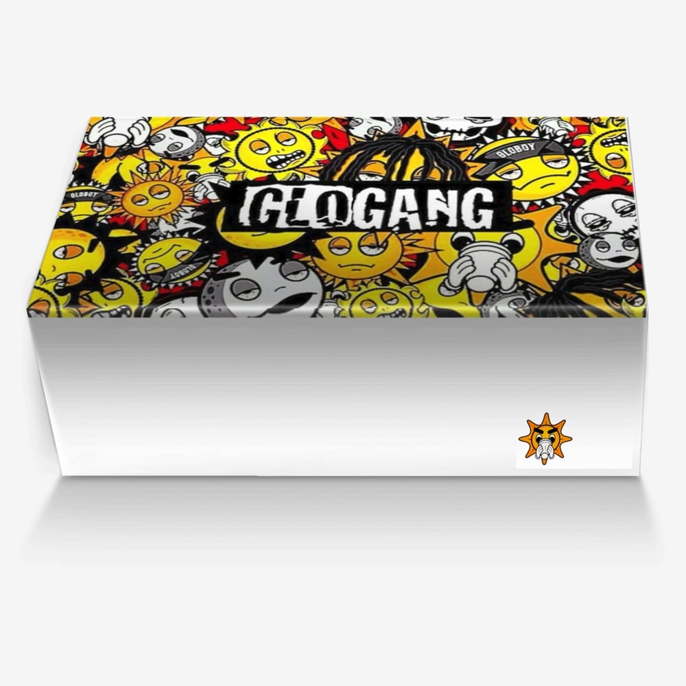 glo gang custom made in Italy shoes by Ellis Hindermann | Box view