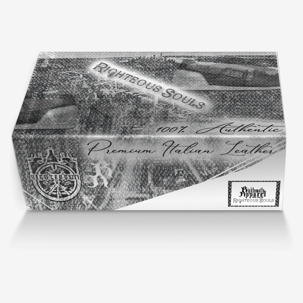 Righteous Souls custom made in Italy shoes by Righteousity Apparel | Box view