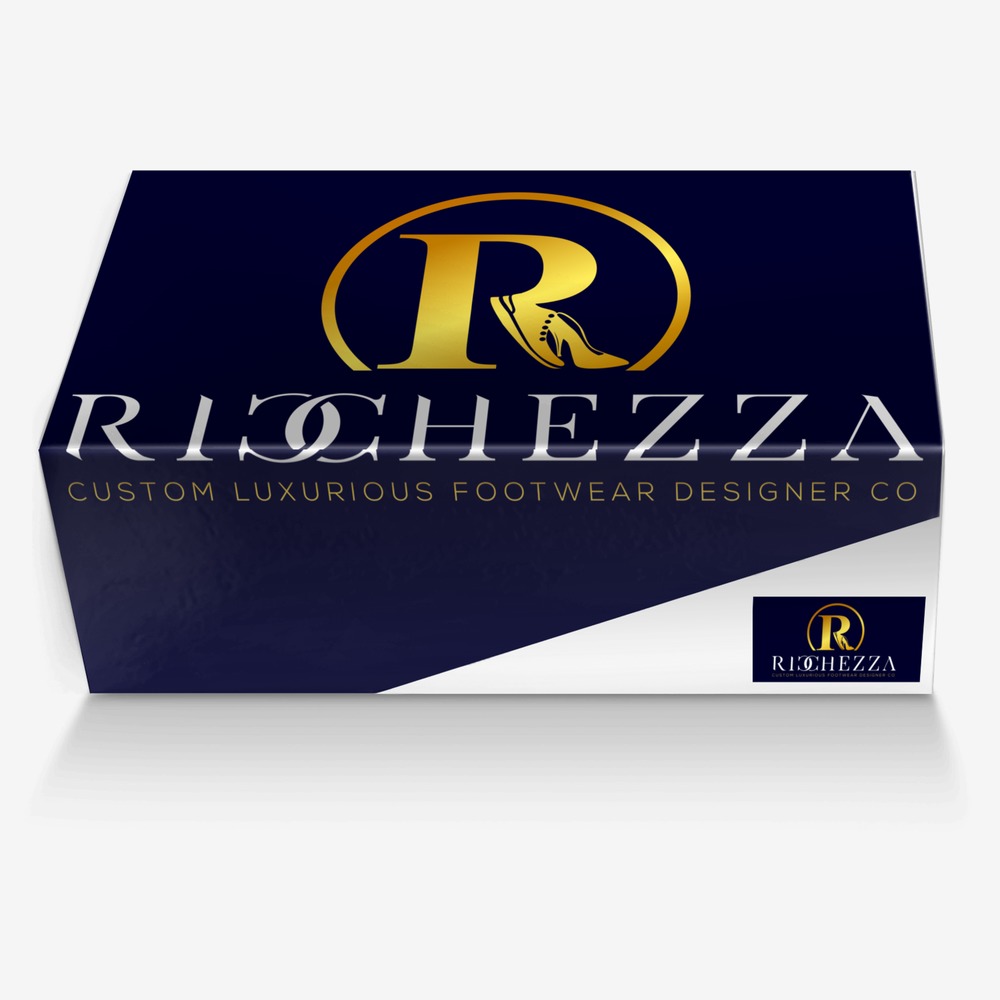 The Classic Derby custom made in Italy shoes by Ricchezza Custom Footwear Designer Co. | Box view