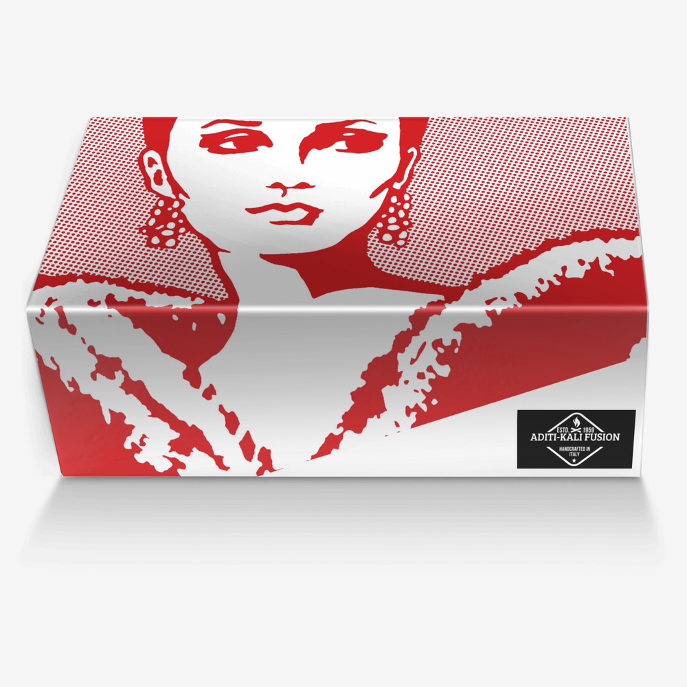 aditi-kali fusion custom made in Italy shoes by Aditi-kali Of Wonkey Donkey Bazaar | Box view