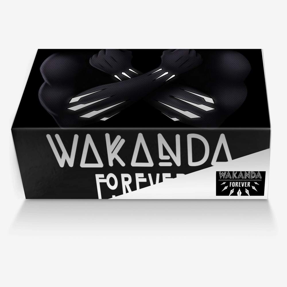 Wakanda Forever custom made in Italy shoes by Shawn Mcnair | Box view