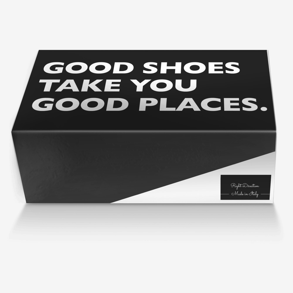 Right Direction  custom made in Italy shoes by Detarius Knox | Box view