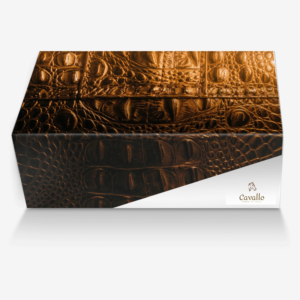 Cavallo custom made in Italy shoes by Ahmad Alsharouni | Box view