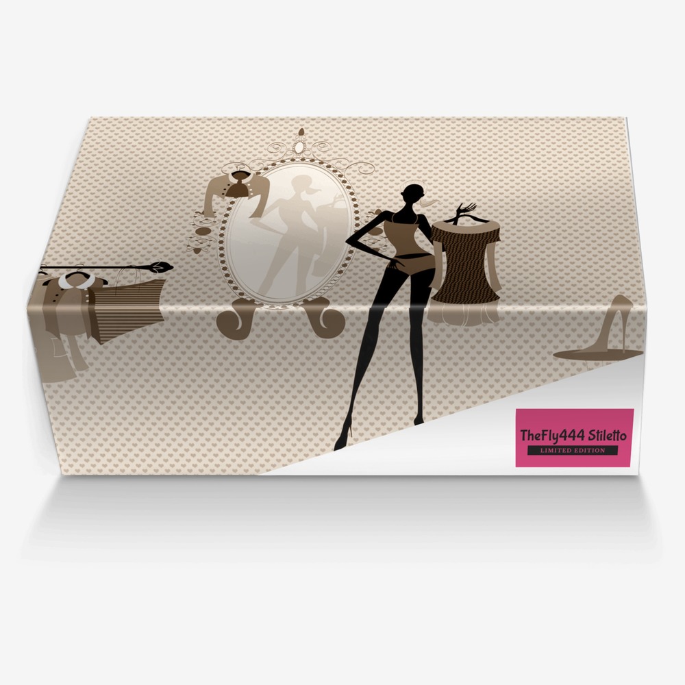 Fly444 Stiletto custom made in Italy shoes by Lenean Priester | Box view