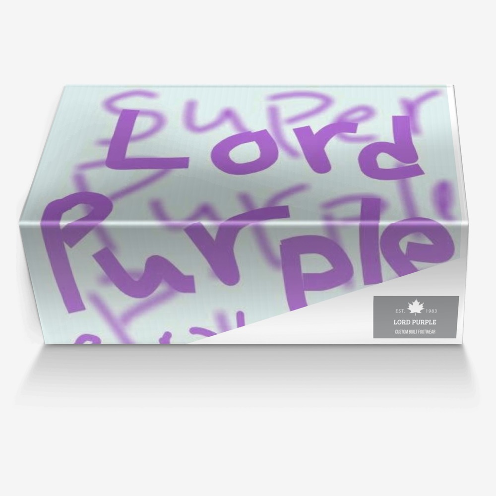 LORD PURPLE custom made in Italy shoes by Raphael Goins | Box view