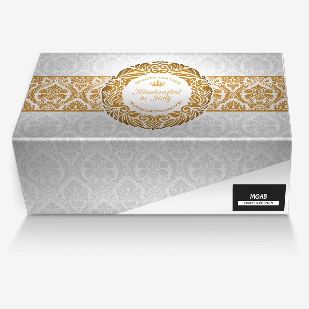 MOAB custom made in Italy shoes by Nasir Ma'At-el | Box view