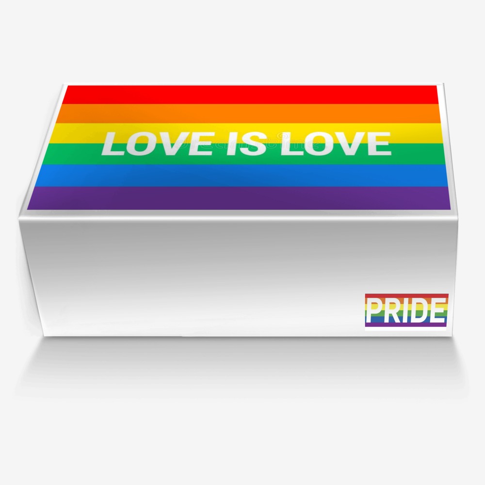 Love Rainbow custom made in Italy shoes by Dana Myers | Box view