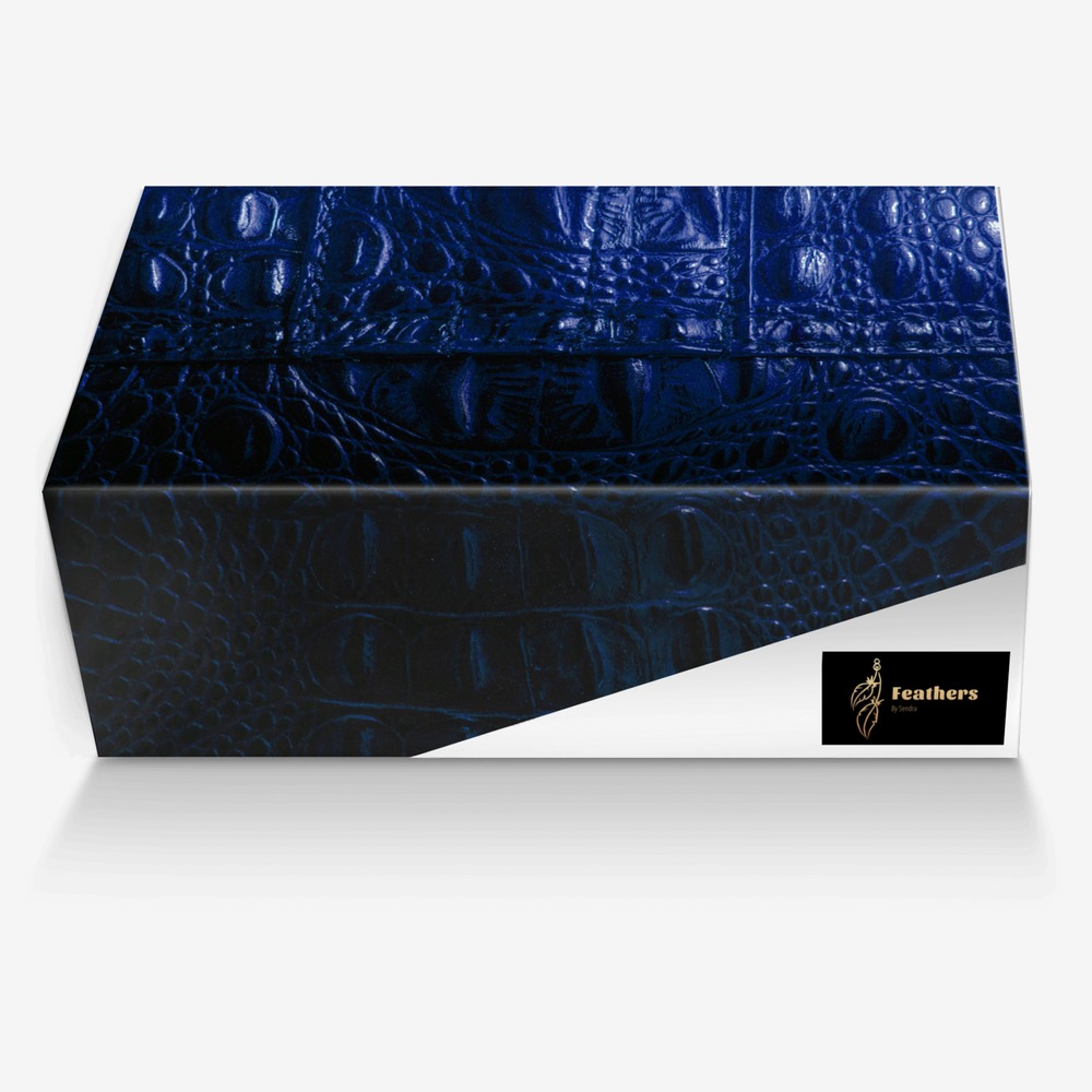 Feathers custom made in Italy shoes by Sandra Buys | Box view