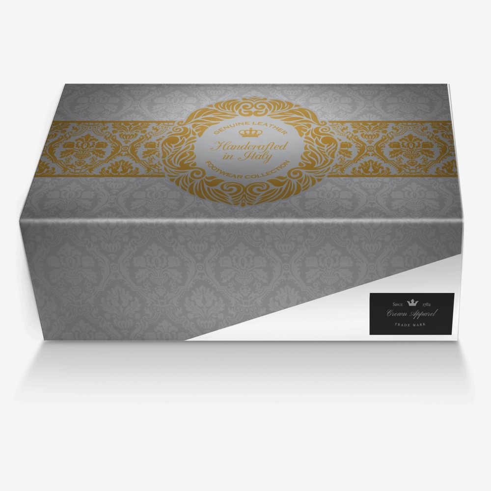 Crown Apparel custom made in Italy shoes by Eric Moore | Box view