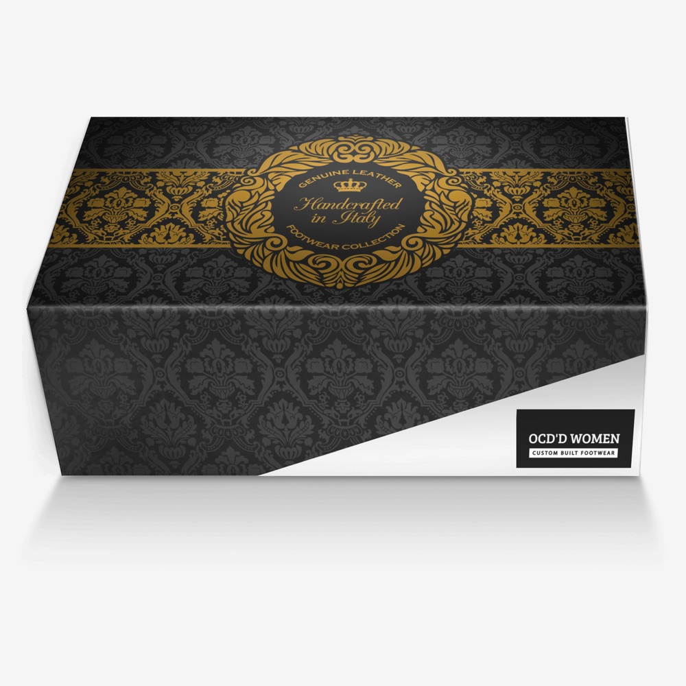 OCD'D WOMEN custom made in Italy shoes by Maneka Mathews | Box view
