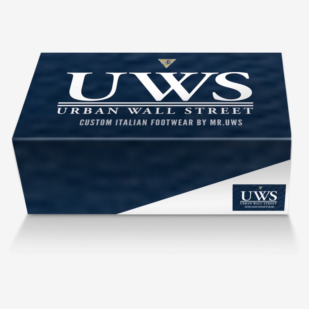 BKNY BLUES custom made in Italy shoes by Urbanwallstreet Earl | Box view