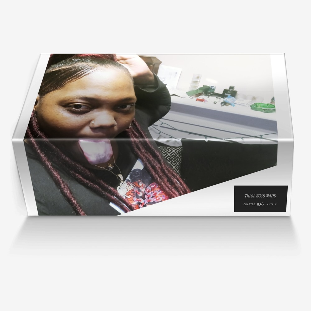 THESE HOES MADD custom made in Italy shoes by Queen Pin | Box view