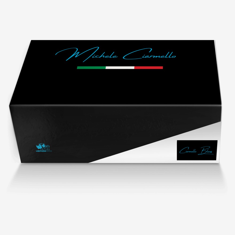 Ciarmello Blues custom made in Italy shoes by Limitless Kicks | Box view