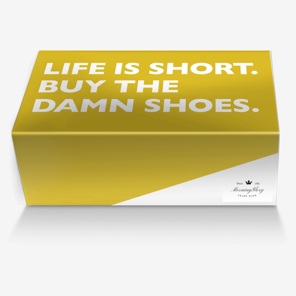 MorningGlory custom made in Italy shoes by Cal Sherwood | Box view