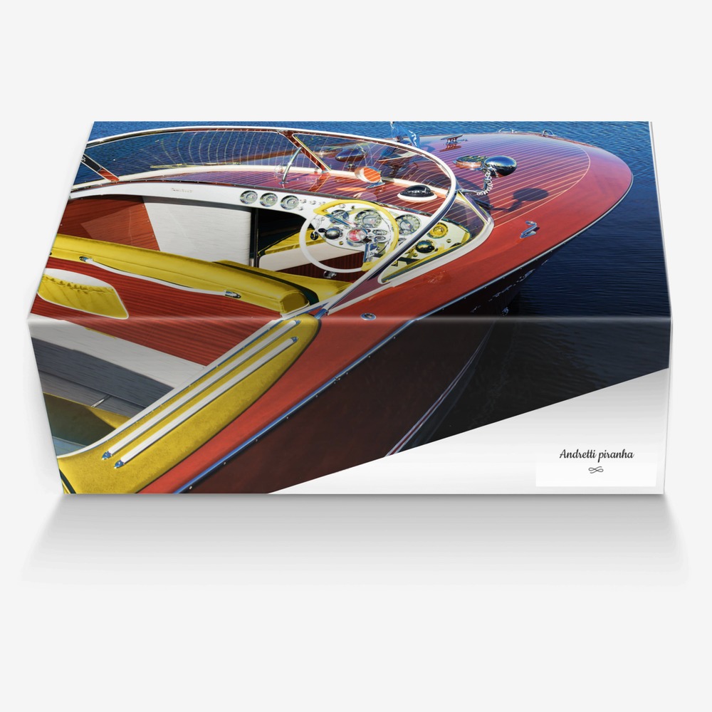 Andretti piranha custom made in Italy shoes by Julio Perez | Box view