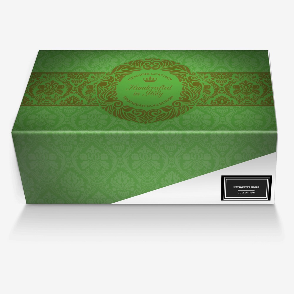 LA CHAUSSURE VERTE custom made in Italy shoes by Lonnie Von Eric Rice I I I | Box view