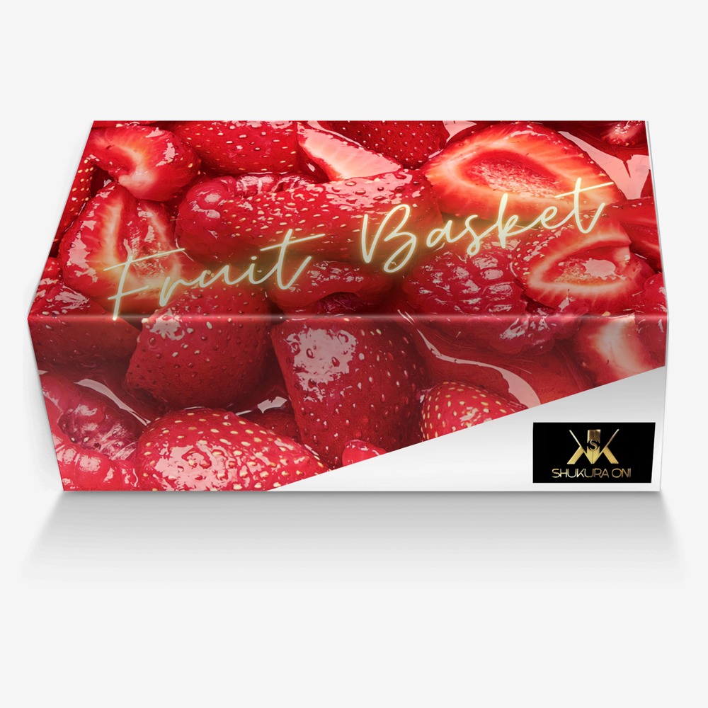 Strawberries custom made in Italy shoes by Shukura Oni | Box view