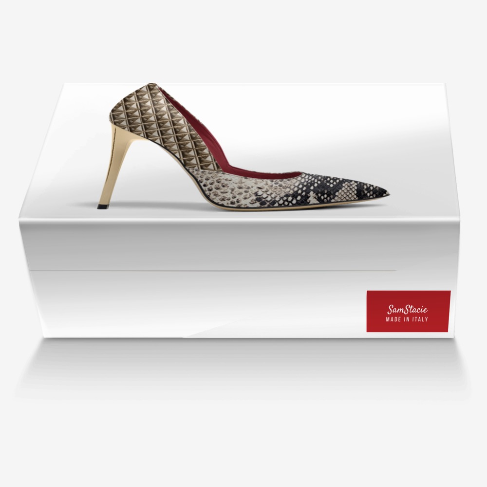 SamStacie custom made in Italy shoes by Shaneima Montgomery | Box view
