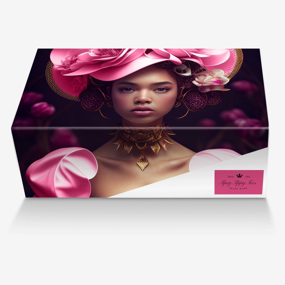 Tipsy Tippy Toes  custom made in Italy shoes by Destiny Mcdougal | Box view
