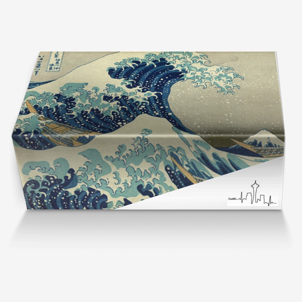 Great wave custom made in Italy shoes by Jonathan Vasquez | Box view