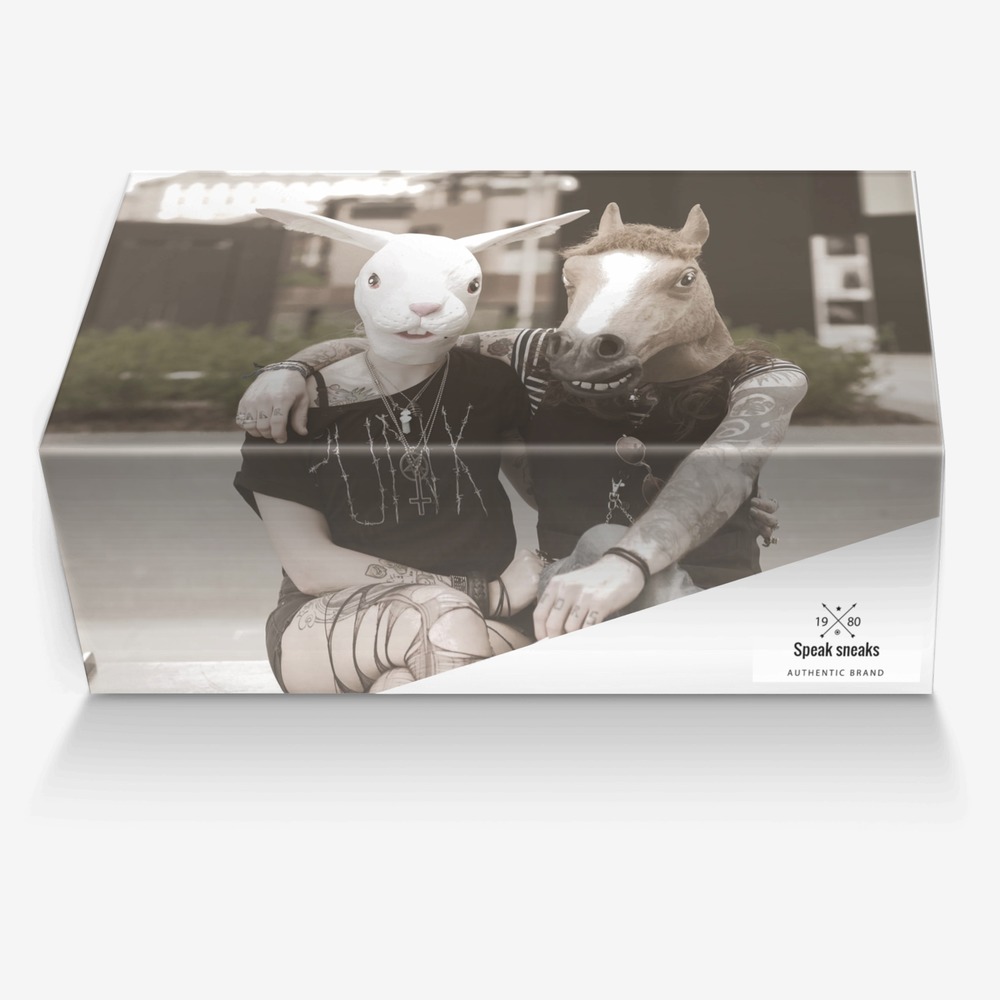 Speak sneaks custom made in Italy shoes by Athena Whited | Box view