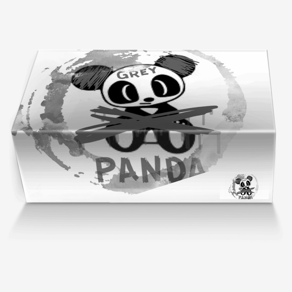 Grey Panda  custom made in Italy shoes by Cheryl Lee Bowers | Box view