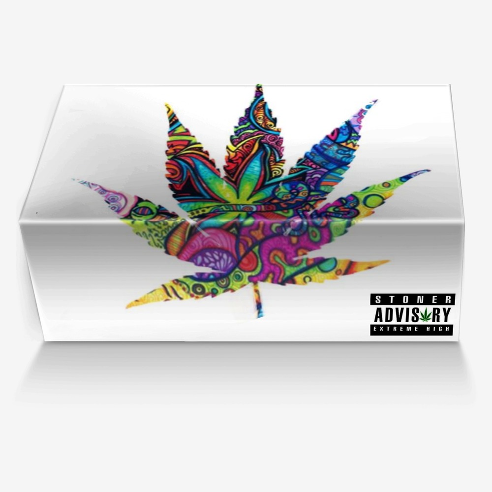 Smoke weed custom made in Italy shoes by Amanda R. Robertson | Box view