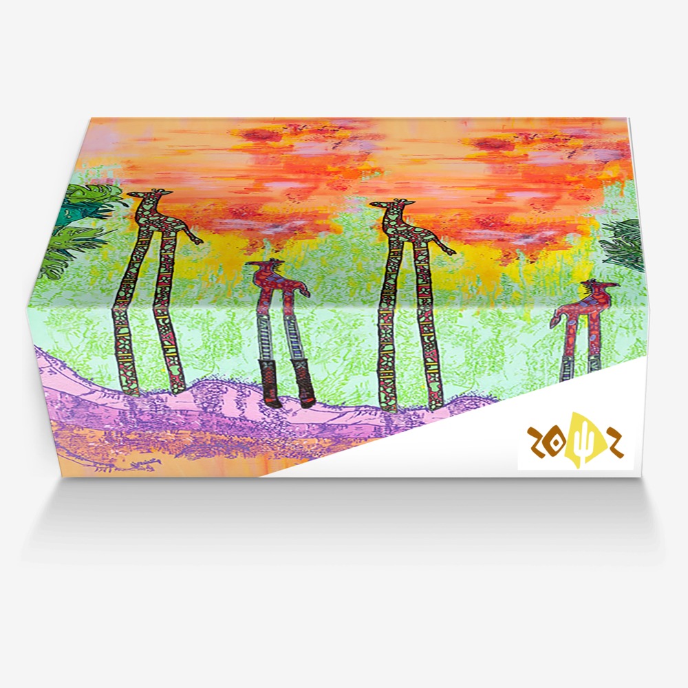 ZOYZ "Sunset Beauties" custom made in Italy shoes by Zoya Kraus | Box view