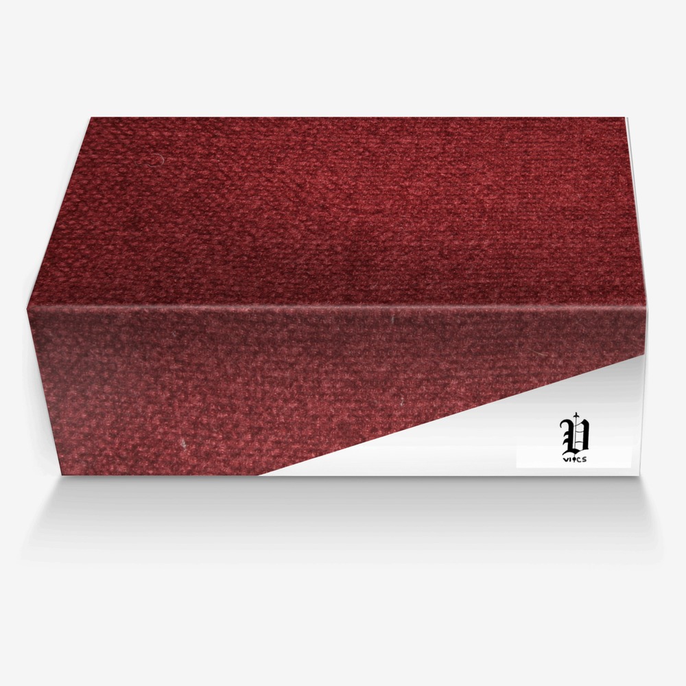 vics true red custom made in Italy shoes by Brayden Murphy | Box view