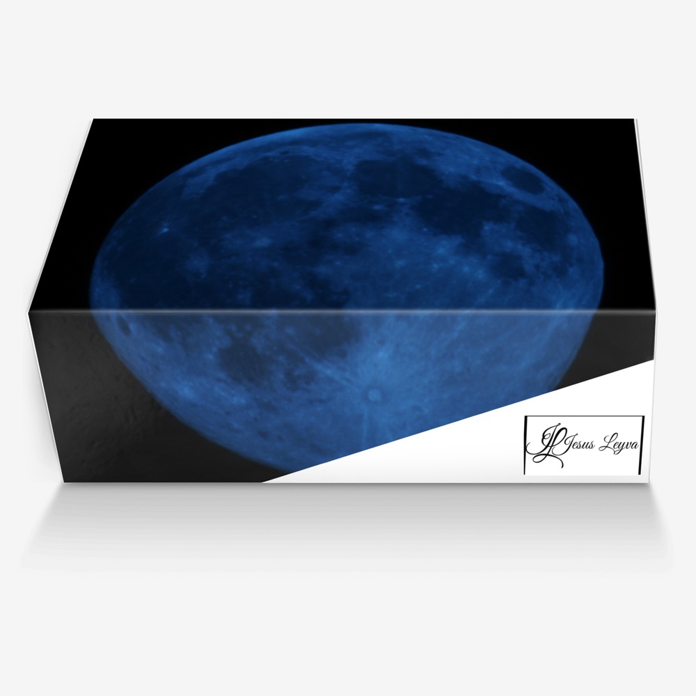 blue moon custom made in Italy shoes by Jesus Leyva | Box view