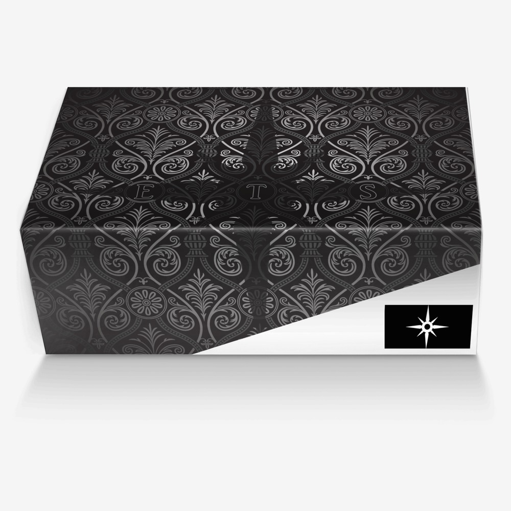 Black Over Suede custom made in Italy shoes by Edwan Jones | Box view