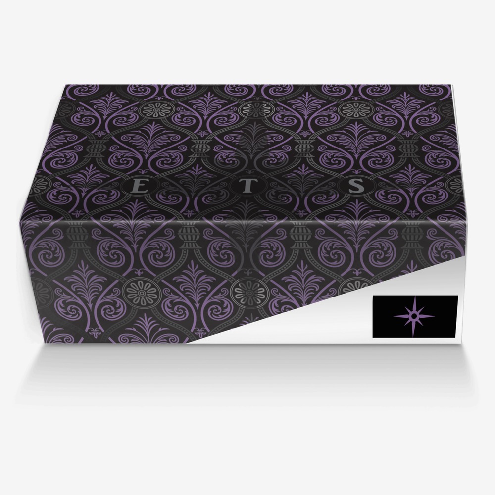 Purple Over Suede custom made in Italy shoes by Edwan Jones | Box view
