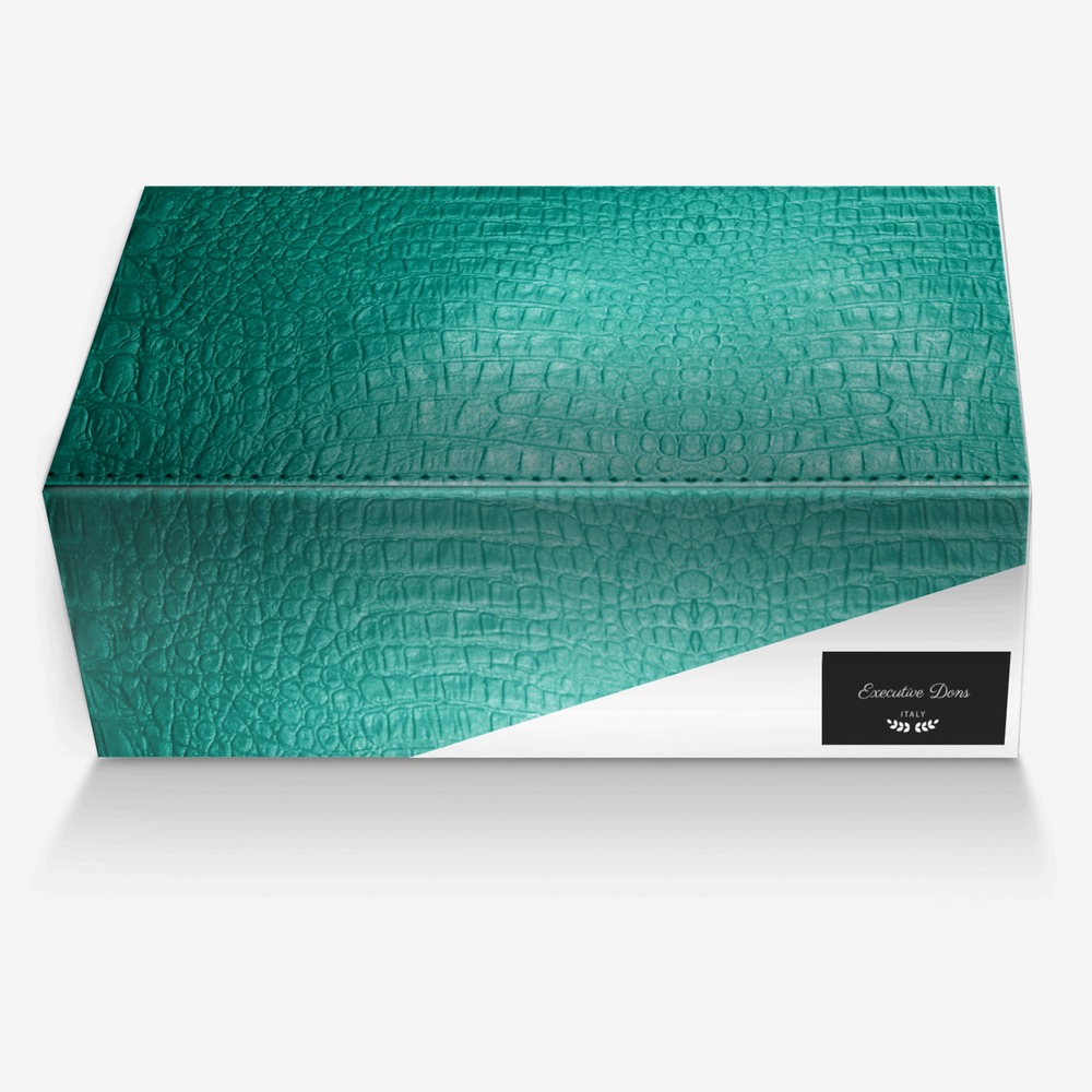 Executive Dons custom made in Italy shoes by Donald Woodson | Box view