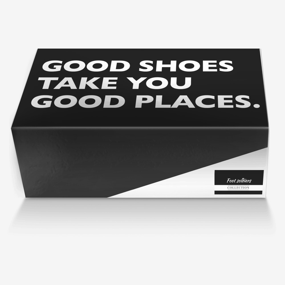 Foot soldiers custom made in Italy shoes by Sam | Box view