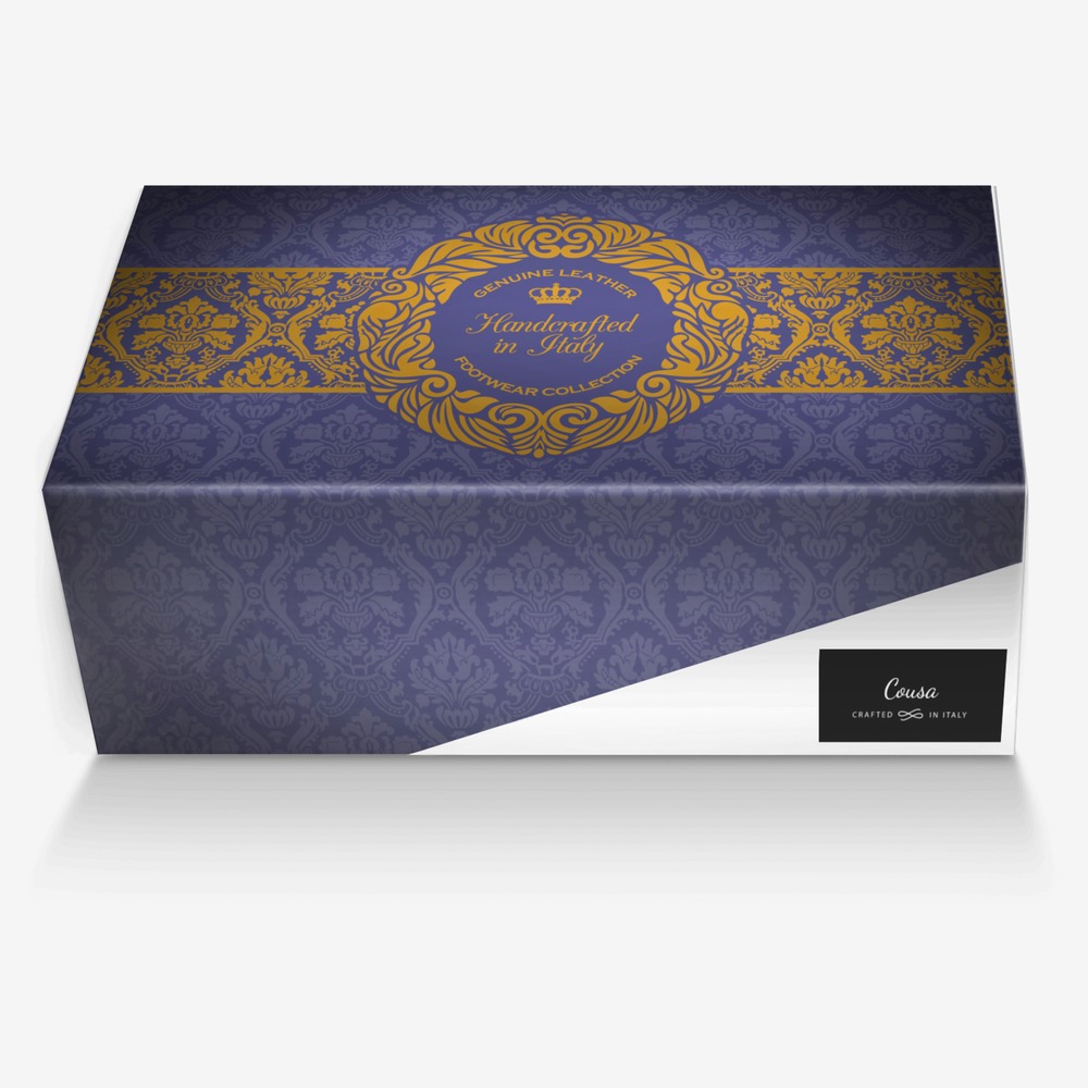 Cousa custom made in Italy shoes by Rashan Hughes | Box view