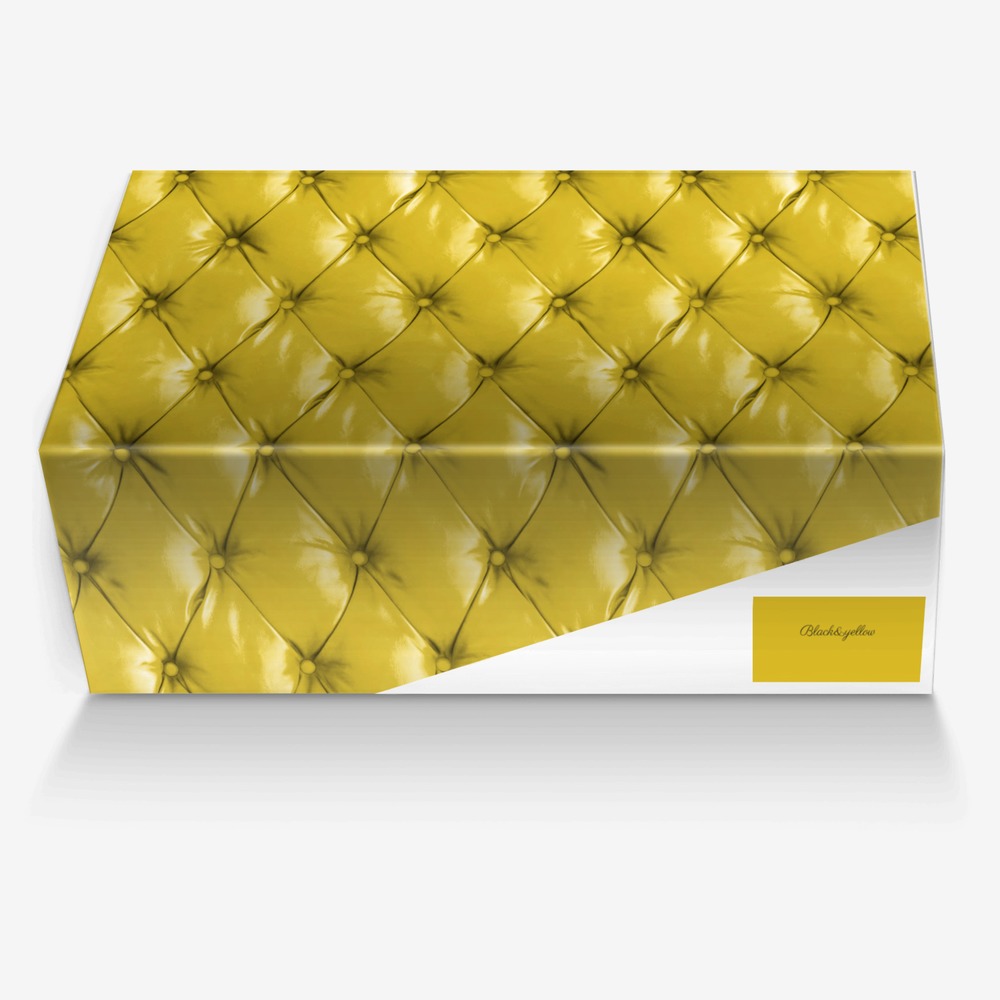 Black&yellow custom made in Italy shoes by Charles Russaw | Box view