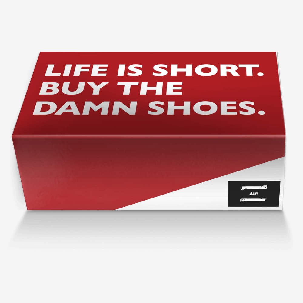 Air custom made in Italy shoes by Brandon Threat | Box view