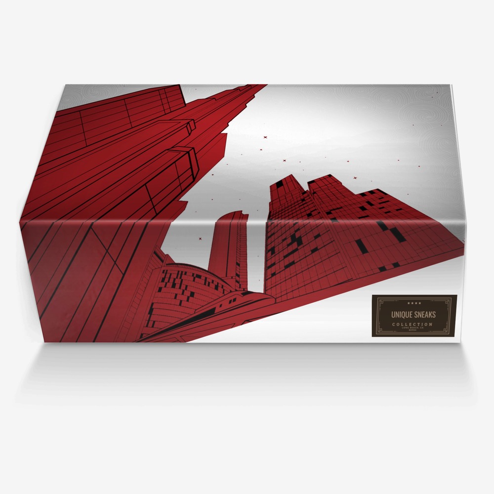 Unique Sneaks custom made in Italy shoes by Colton Hogsed | Box view