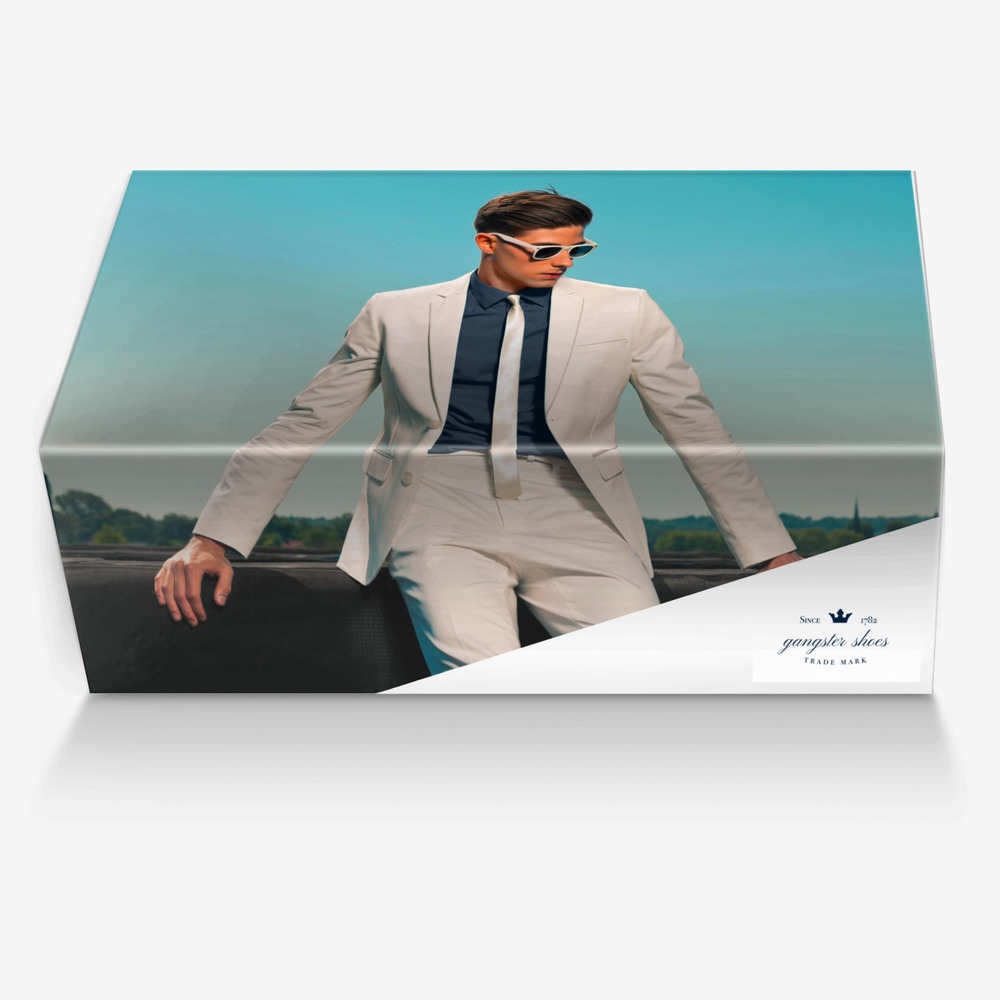 gangster shoes custom made in Italy shoes by Zane Covey | Box view