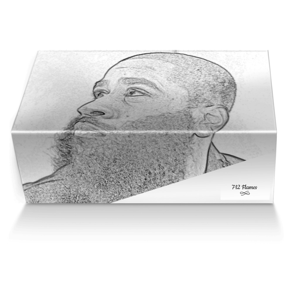712 Flames custom made shoe box 712 Flames artisan made in Italy shoes by Kennyatta Roberts