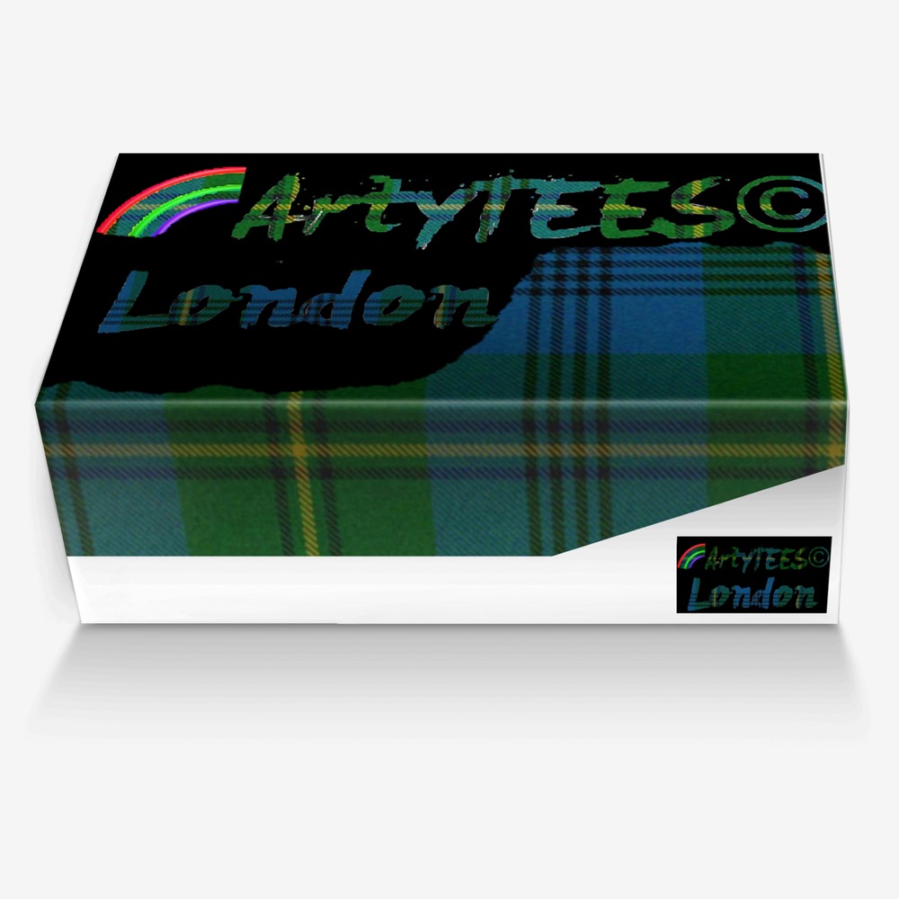 Arty TARTAN loafer custom made in Italy shoes by Clare Johnston | Box view