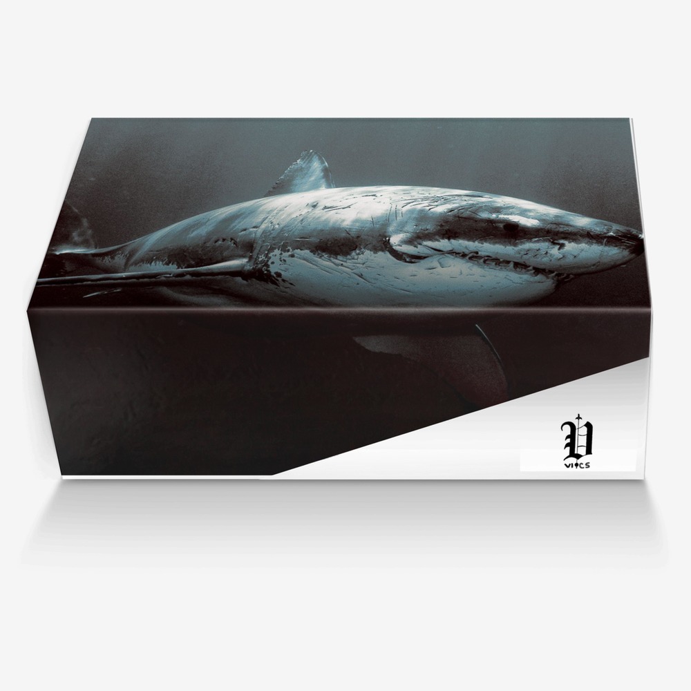 vics shark 2 custom made in Italy shoes by Brayden Murphy | Box view