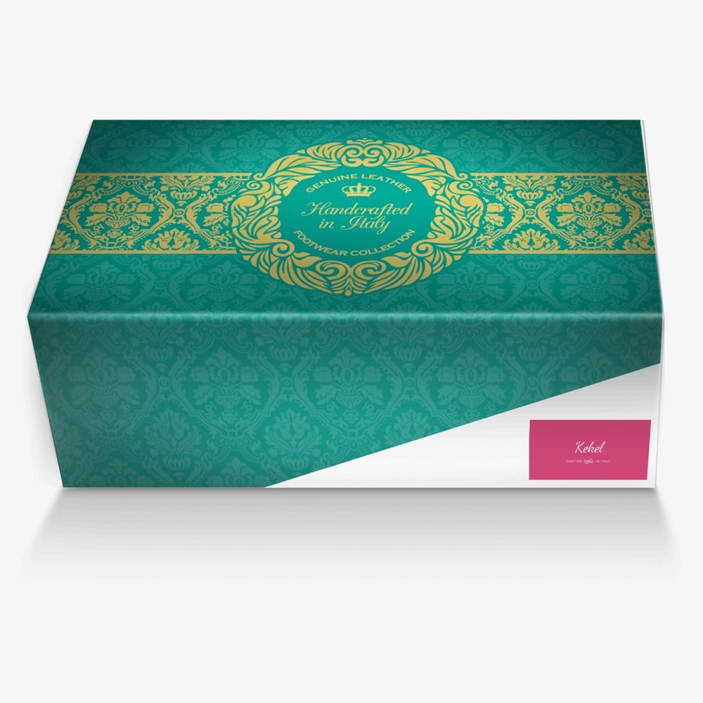 Kekel custom made in Italy shoes by Kerry Ann Lambie | Box view