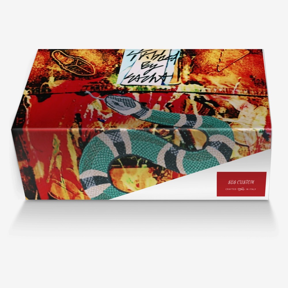 $B$ CU$TOM custom made in Italy shoes by Sacha Raeburn | Box view