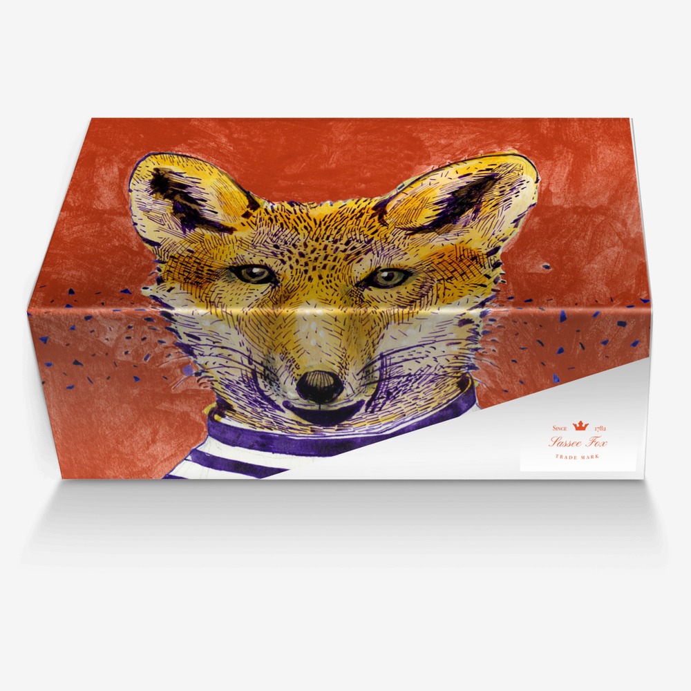 Sassee Fox custom made in Italy shoes by J Tizzle | Box view